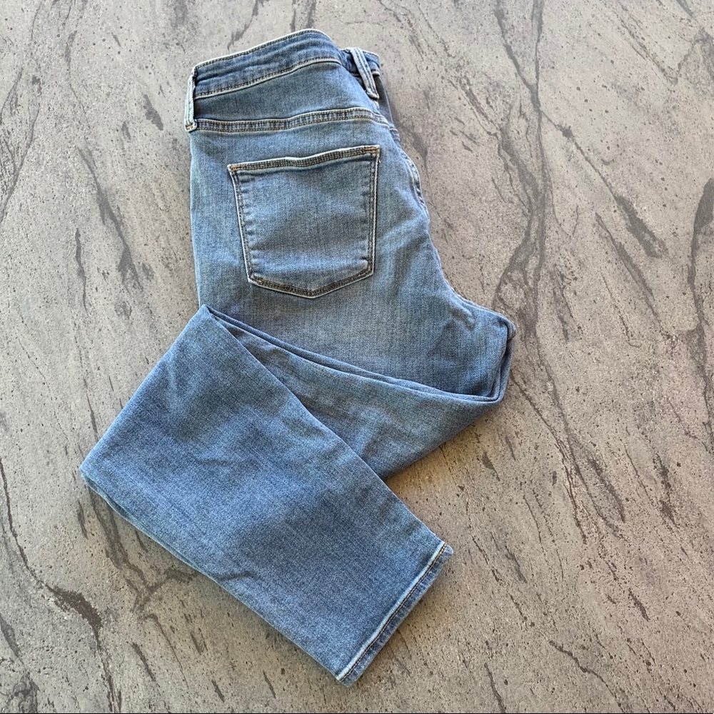 Whispering High Rise Waist Skinny Leg Blue Jeans